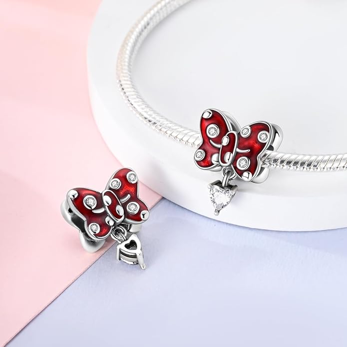 MULA 925 Sterling Silver Charms for Bracelets and Necklaces Airplane Passport Dangle Pendants Beads Butterfly Dragonfly Charms Jewelry Charm for Women
