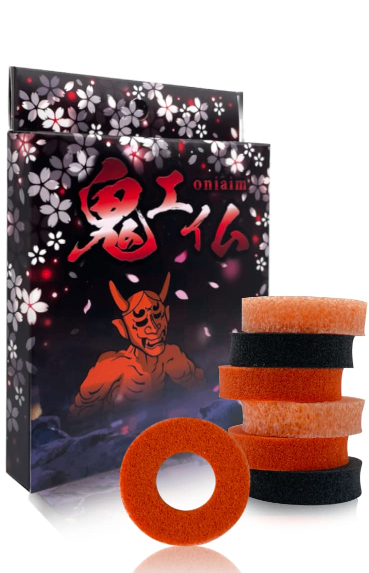 OniAim Precision Rings Orange Demon AIM Assist Motion Control Accessories for PS5, PS4, Xbox series, PC Gamepads, Switch Pro Controller & Scuf Controller Made in Japan (6 rings) (Assorted 3-Level)