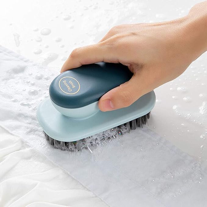Cleaning Brush Household Small Laundry Brush for Soft Bristle Scrub Clothes Shoe Underwear Fabric Hand Cleaning Brush Pack of 2 Blue