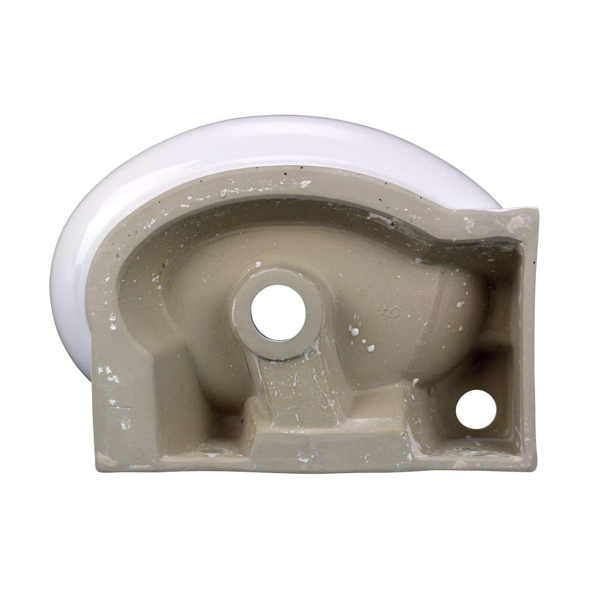 RENOVATORS Supply Manufacturing Carlin 16 in. Corner Wall Mounted Bathroom Sink in White with Overflow 17941