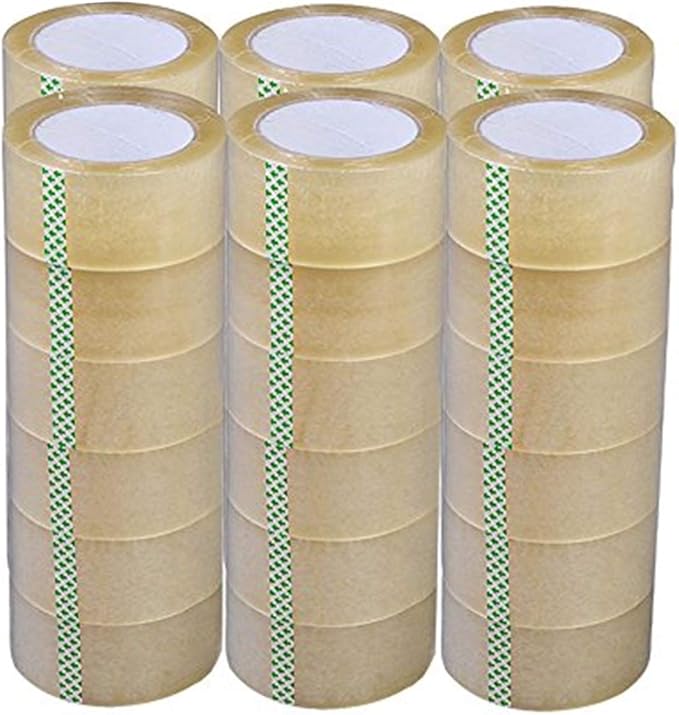 36 Rolls 1.88" X 60 Yards (2.7mil) Clear Packing Shipping Storage Box Sealing Packaging Tape APL1256, 36 Rolls