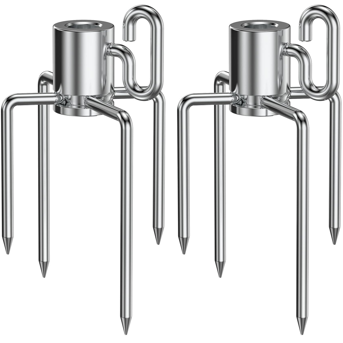 Onlyfire 6002 Rotisserie Meat Forks(1-Pair) for Grills-Fits 1/2-Inch hexagon & 3/8-Inch and 5/16-Inch square Spit Rods