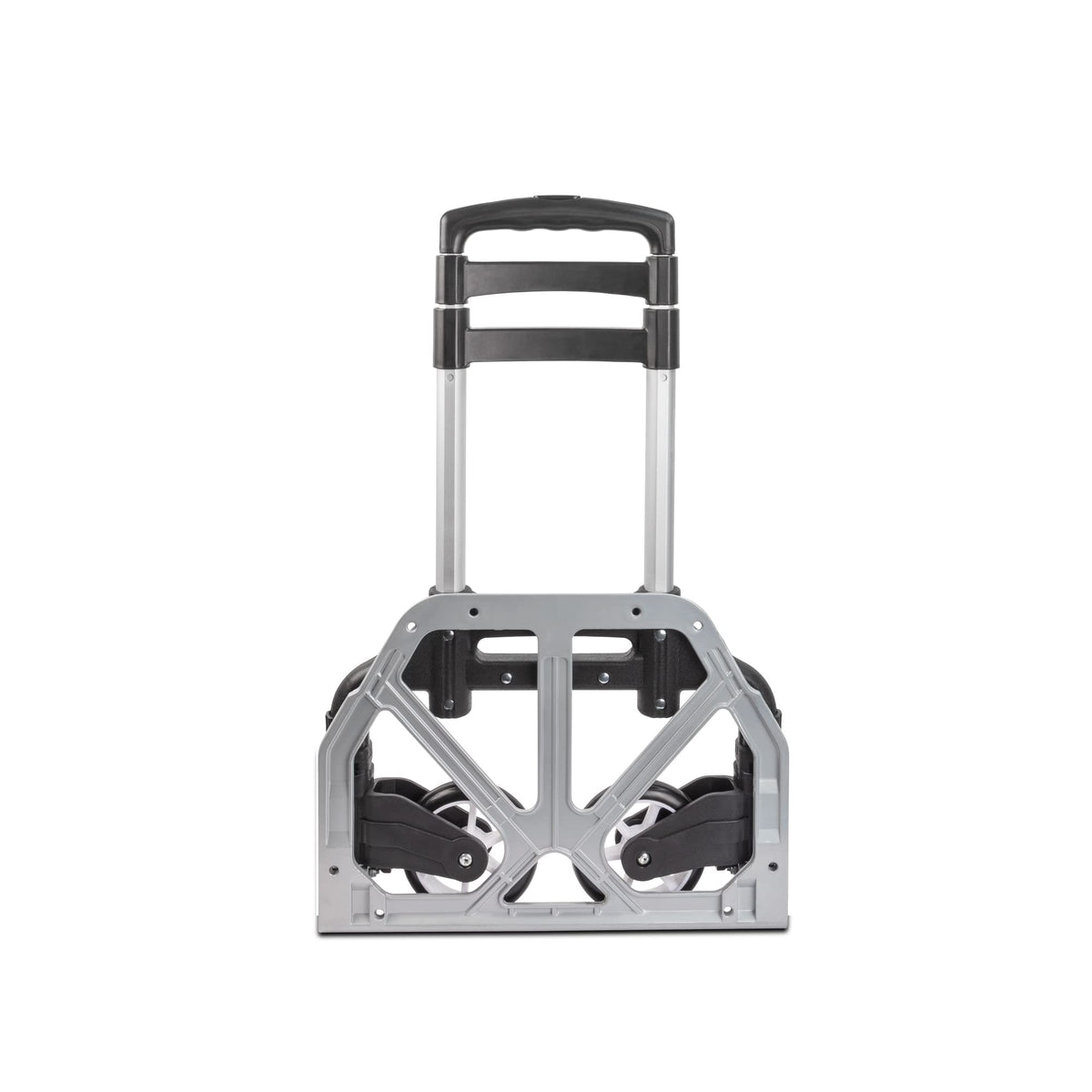 Ultimaxx Professional Heavy-Duty 150 Pound (lb) Capacity Aluminum Folding Hand Truck/Luggage Cart (Black/Silver) with Adjustable Handle, Folding Away Wheels, and Bungee Cord