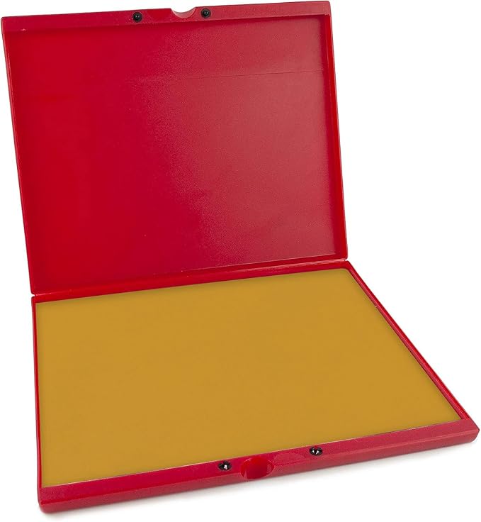 MaxMark Industrial Stamp Pad - Extra Large 9.25" x 12.25" Stamp Pad - Dark Yellow Ink