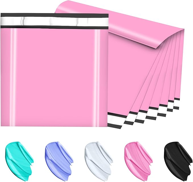 Large Poly Mailers 24x24 Inch 50 Pcs, Extra Large Shipping Bags for Clothing with Self-Sealing Tear-Resistant, Waterproof Poly Bags, Mailing Envelopes for Small Business (Pink)