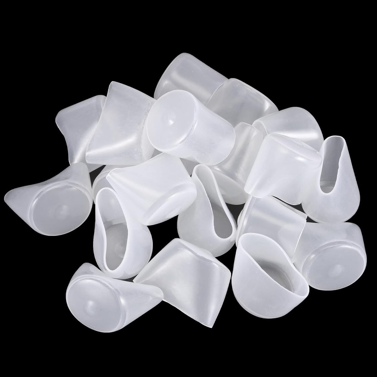 uxcell 20pcs Rubber End Caps 32mm ID Vinyl PVC Round Tube Bolt Cap Cover Screw Thread Protectors Clear