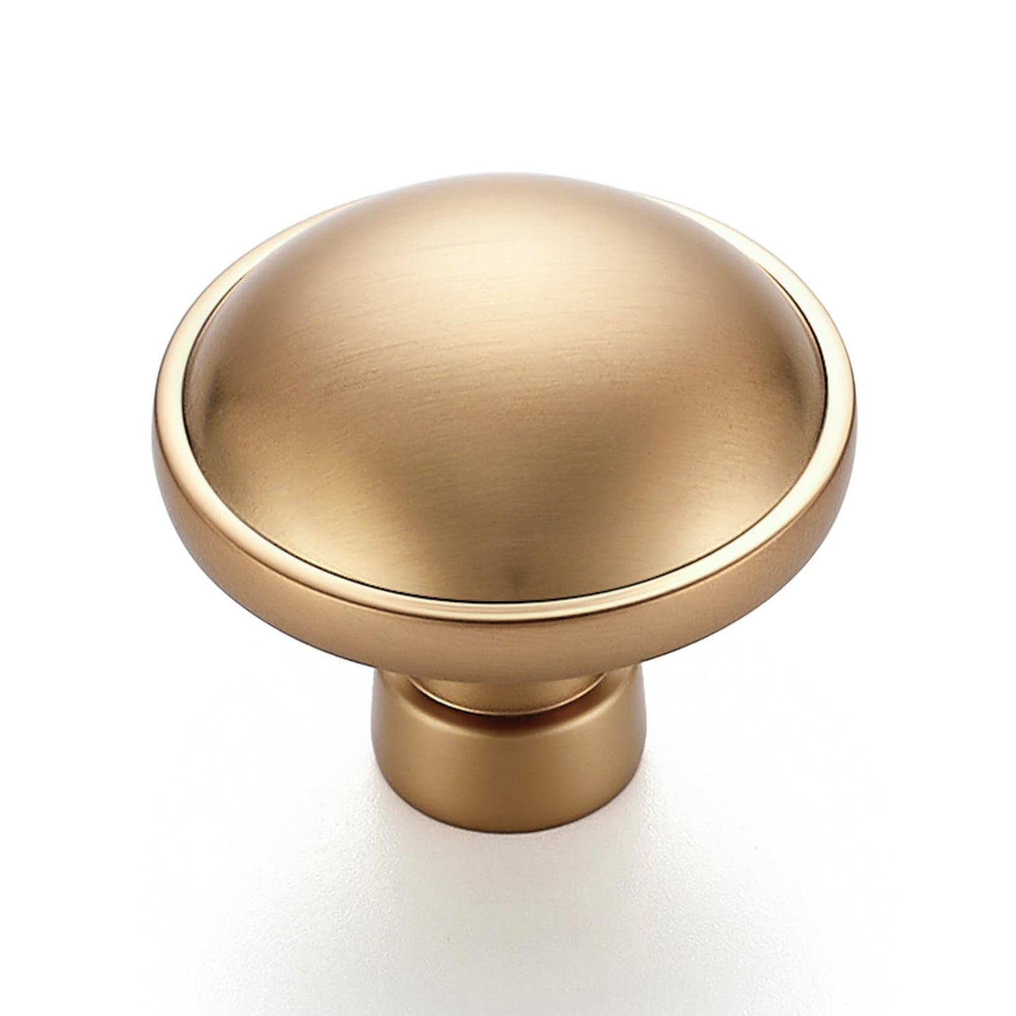 Ravinte 5 Pack 1-1/4 Inch Diameter Kitchen Cabinet Knobs Champagne Bronze Dresser Knobs Round Solid Cabinet Drawer Pulls for Kitchen Cupboard Hardware