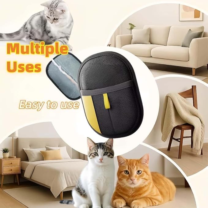 Pet Hair Removal Glove Reusable Electrostatic Gloves Pet Hair Remover for Cats Dogs Carpet Couch 2025 New Grooming Glove Tool（3PCS）