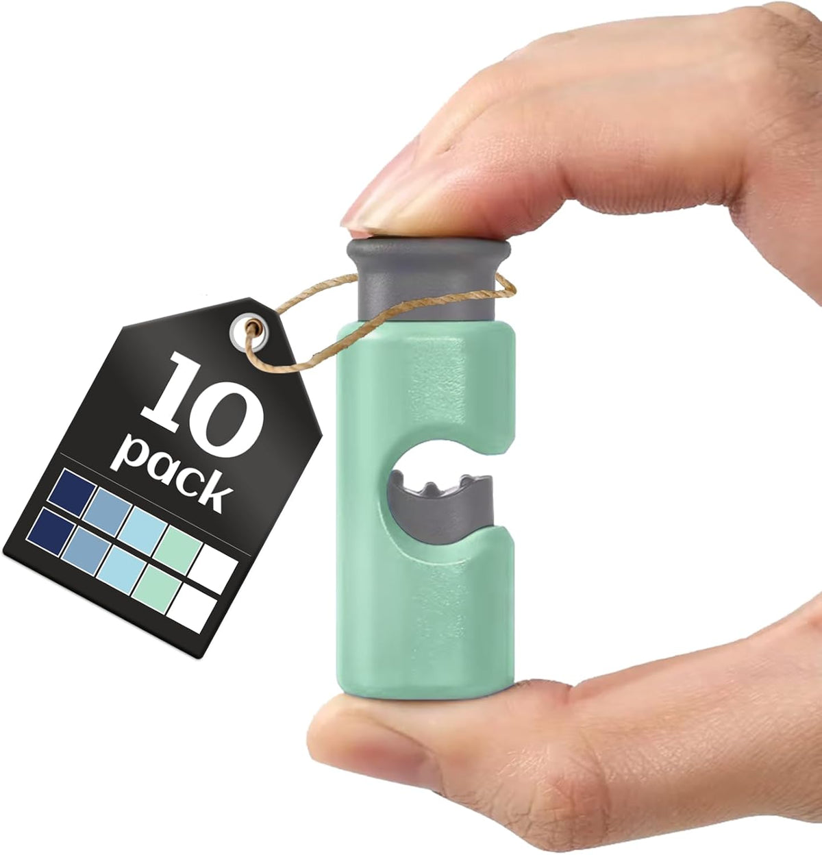 10 Pack Squeeze and Lock Bread Bag Clips, Reusable, Sturdy Plastic, Easy to Use, 5 Colors