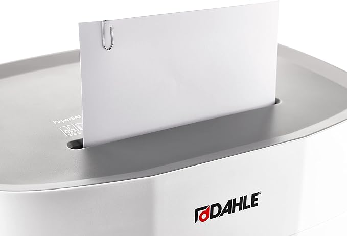 Dahle PaperSAFE PS 380 Paper Shredder, Oil Free, Jam Protection, Security Level P-4, 15 Sheet Max, Shreds CDs, Staples, Paper Clips & Credit Cards