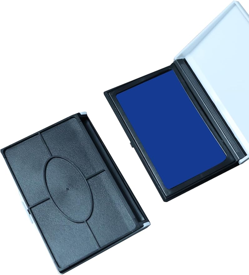 Blue Ink Stamp Pad 2.75" x 3.93", Ink Paste Used for Office, Home, Crafting, DIY (Blue)