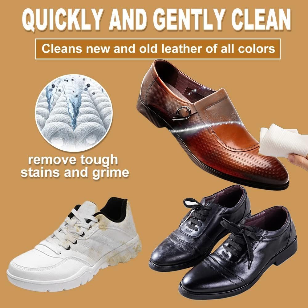 Air Jungles 3in1 Leather Wipes 140 Count, Extra Large 8" x 10" Size, Clean Condition Protect Wipes for Vinyl and Leather Apparel Furniture Auto Car Interior Shoes Boots Bags