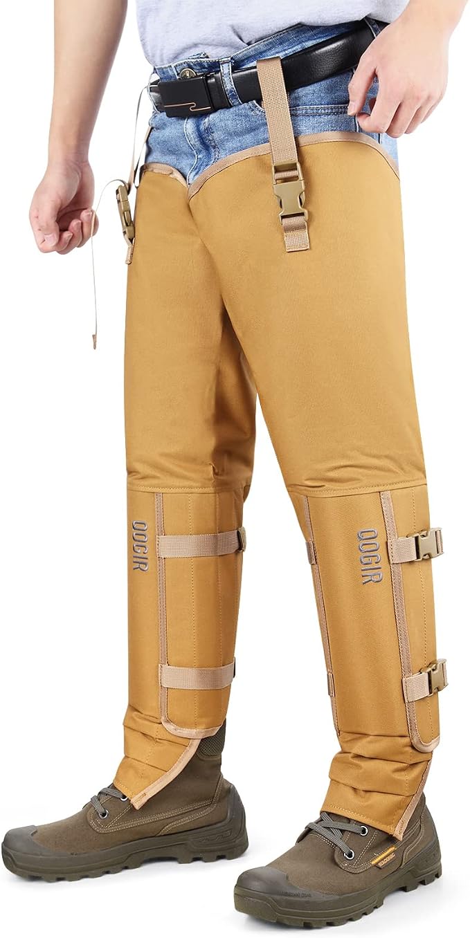 skiguard Snake Gaiter Chaps for Hunting: Snake Bite Protection for Ankle to Thigh Snake Chap, Waterproof Snake Gaiter for Men