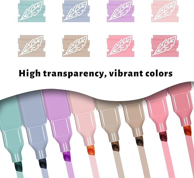 Vitoler Bible Highlighters,8 Colors Cute Highlighters with Chisel Tip for Bible Accessories School Office Supplies