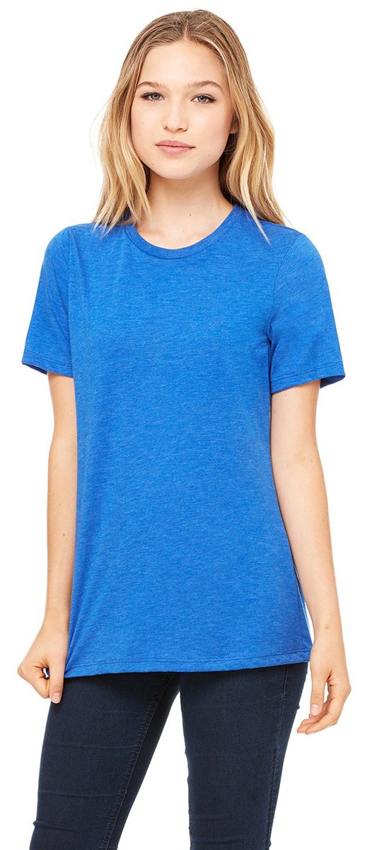 Bella Canvas 4.2 oz. Missy Short-Sleeve Jersey Crew Neck B6400 -True Royal -XL