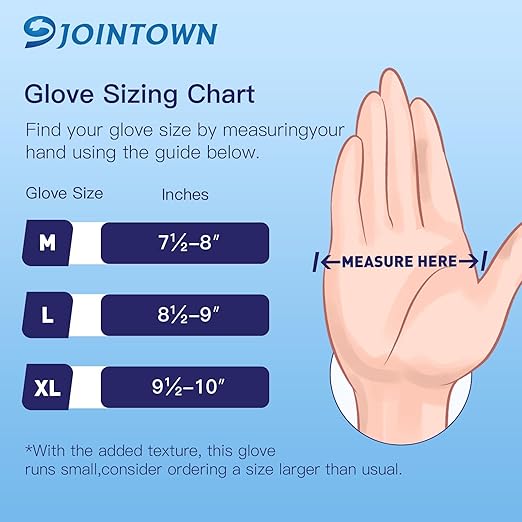 Jointown Basic Heavy Duty Nitrile Gloves, Mechanic Gloves 8 Mil Nitrile Disposable, with Raised Diamond Texture, Case of 100, Orange, Large