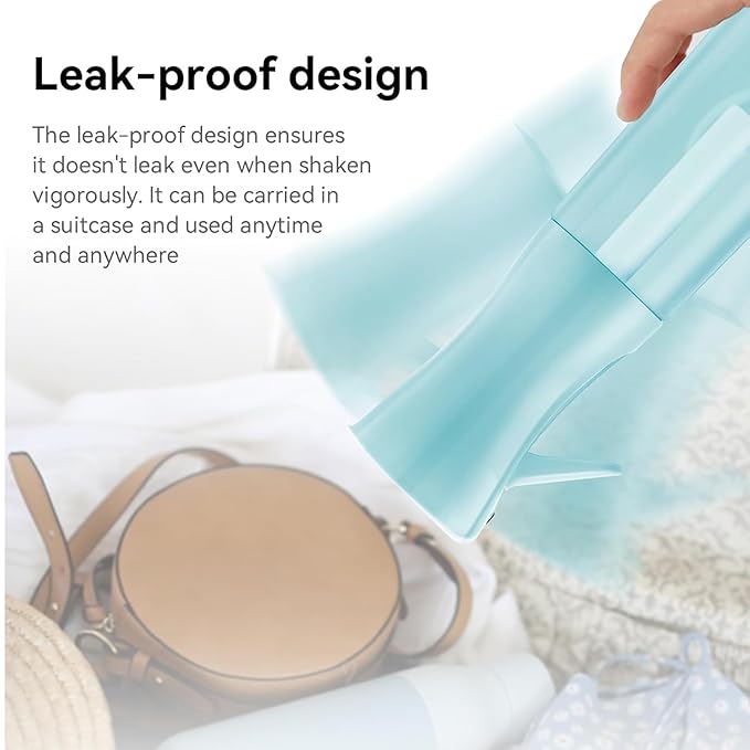 Continuous Mist Spray Bottle for Hair, Face & Plants (6.8oz/200ml) - Ultra Fine Travel-Size Water Mister for Salons, Cleaning, Pets & Skincare Leakproof Design