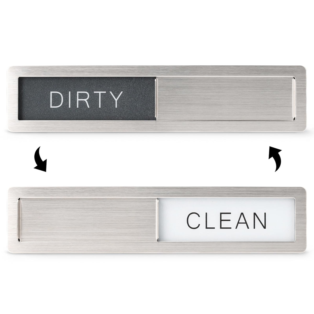KitchenTour Dishwasher Magnet Clean Dirty Sign, Premium Stainless Steel Clean Dirty Magnet for Dishwasher Funny, Strong Magnet Non-Scratch Dishwasher Sign Kitchen Decor and Accessories