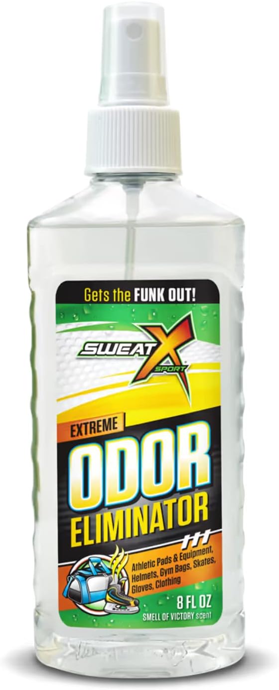 SweatX Extreme Odor Spray - Multipurpose No-Wash Deodorizer - Ideal for Shoes and Gym Clothing - Victory Scent (8 fl oz)