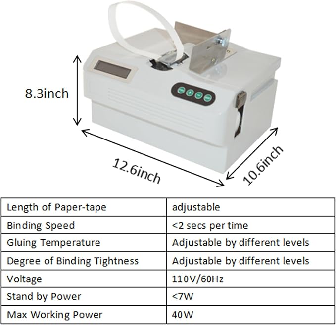 INTBUYING Cash Bundling Machine Fully Automatic Small Banknote Baling Machine Binding Speed 2 Secs Per Time Binding Machine for tie Bills Cards banknotes