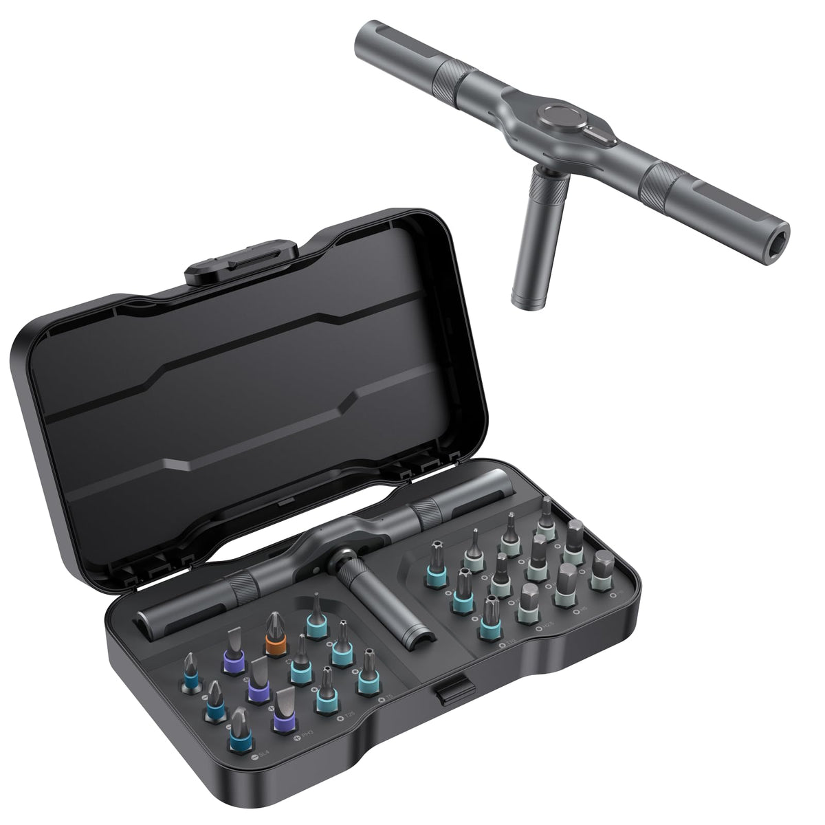 24 in 1 Magnetic Screwdriver Set, DIY Ratchet Mini Screwdriver Set, Removable self-assembly Precision Screwdriver kit, Magnetic DIY Precision Tool kit for PC Mobile Watch Bicycle
