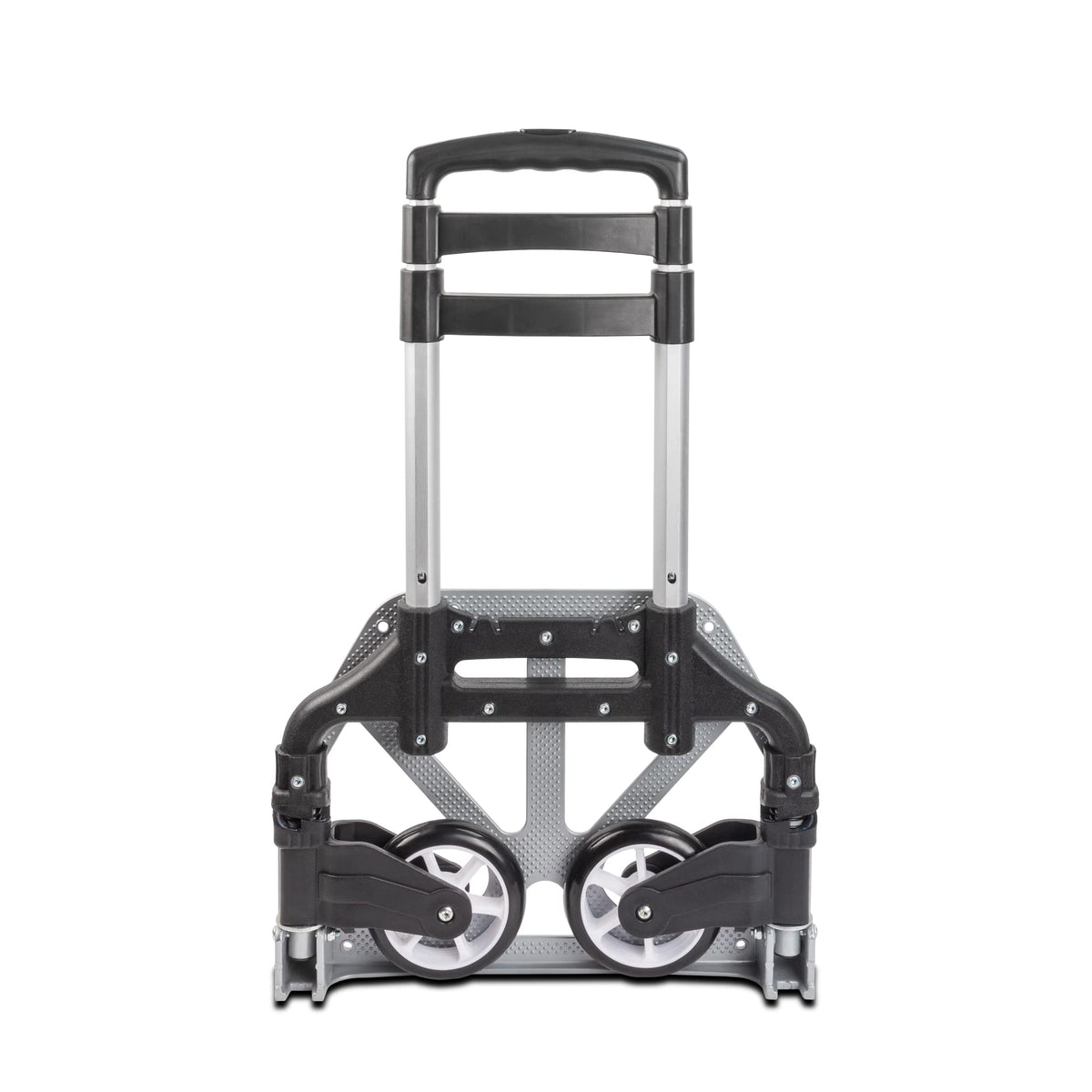 Ultimaxx Professional Heavy-Duty 150 Pound (lb) Capacity Aluminum Folding Hand Truck/Luggage Cart (Black/Silver) with Adjustable Handle, Folding Away Wheels, and Bungee Cord