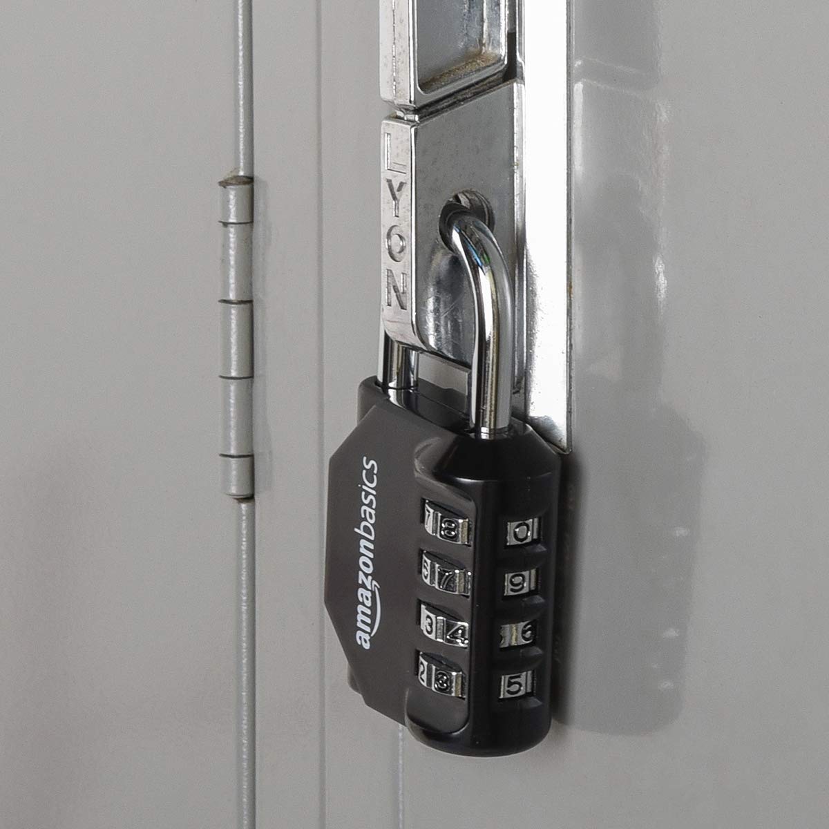 Amazon Basics 4-Digit Combination Lock for Gym and Sports, 2-Pack, Black