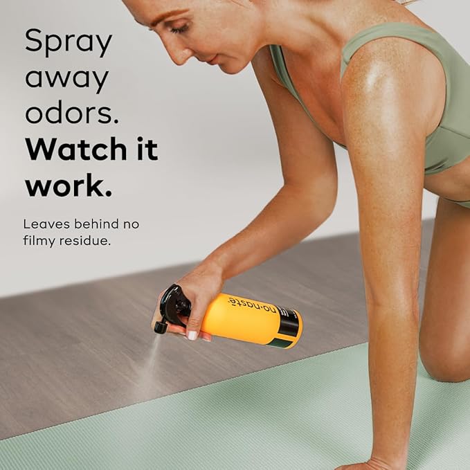Nonaste Odor Eliminating Spray - 16 Fl Oz (Pack of 2) - Shoe & Yoga Mat Spray, Boxing Glove Deodorizer, Gym Bag Deodorizer, Fabric Odor Eliminator - No Washing Needed