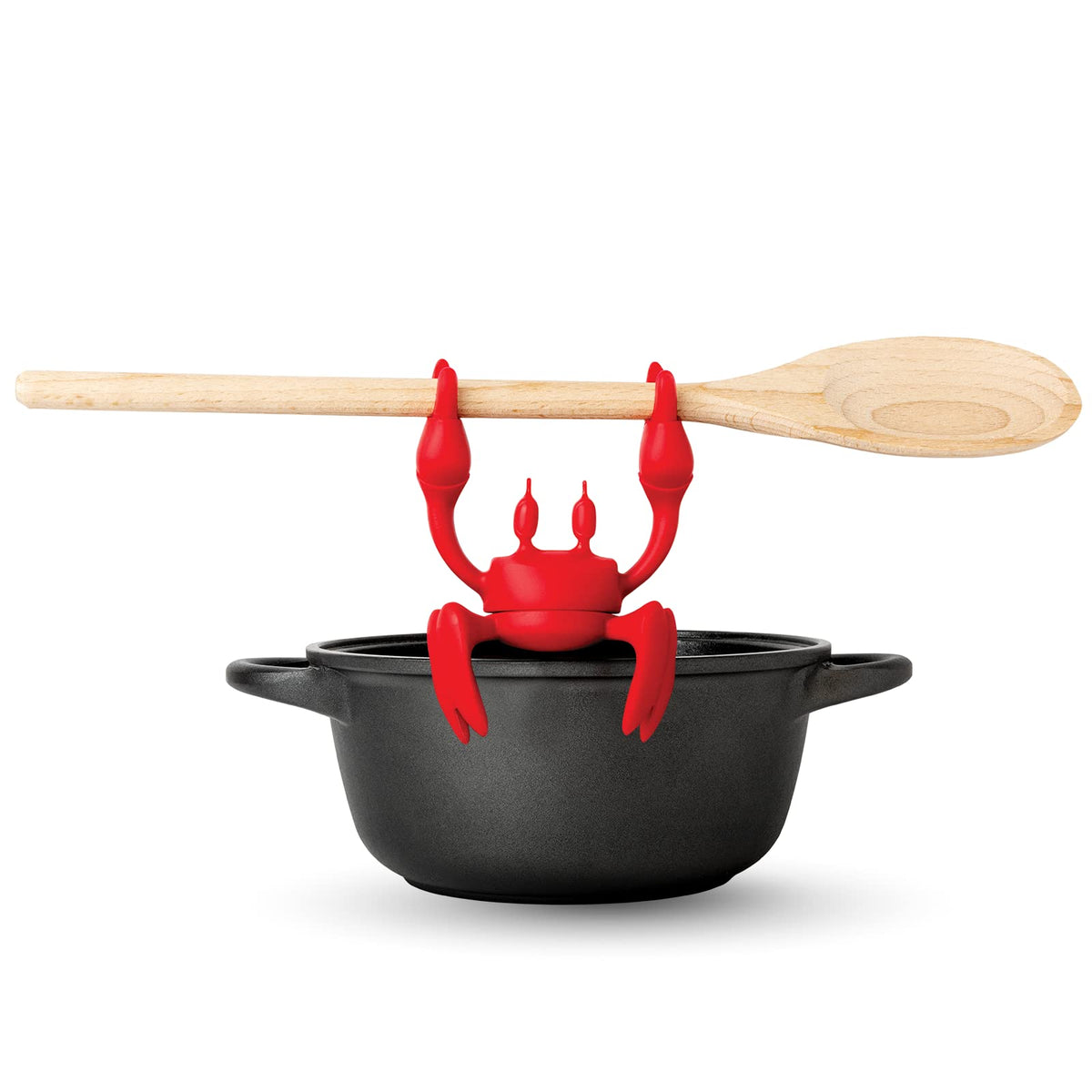 Bundle of 2! OTOTO Jerry the Giraffe Toaster Tongs + OTOTO Red the Crab Silicone Utensil Rest