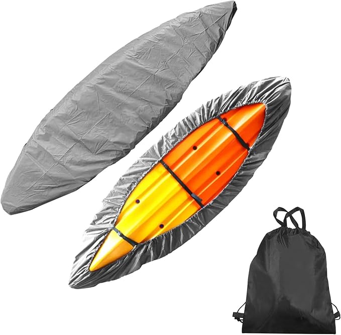 420D Durable 2.6m-6m/7.8-18ft,7 Sizes, 9 Color Durable Kayak Cover Canoe Cockpit Dust Cover, Waterproof UV Sunblock Shield Protector for Fishing Boat,Kayak,Canoe,Paddle Board
