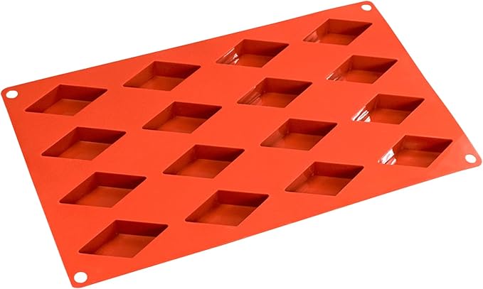 Rhombic Chocolate Baking Molds, 2 Packs 16-Cavity 11.6" x 6.9" Silicone Molds, Diamond Shape Candy Mould for Dessert Cheesecake Truffle Jelly Brownie