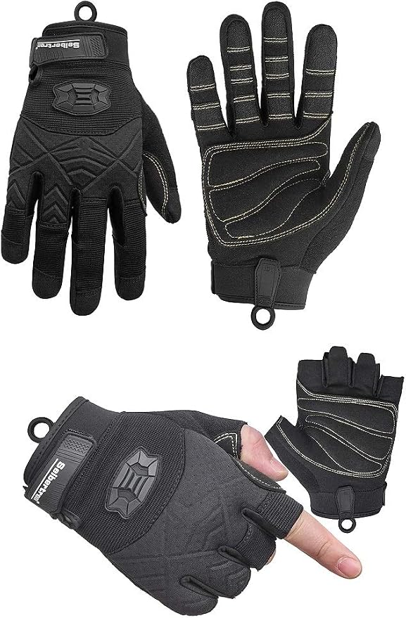 Seibertron Climbing Gloves Full Finger L and Half Finger L