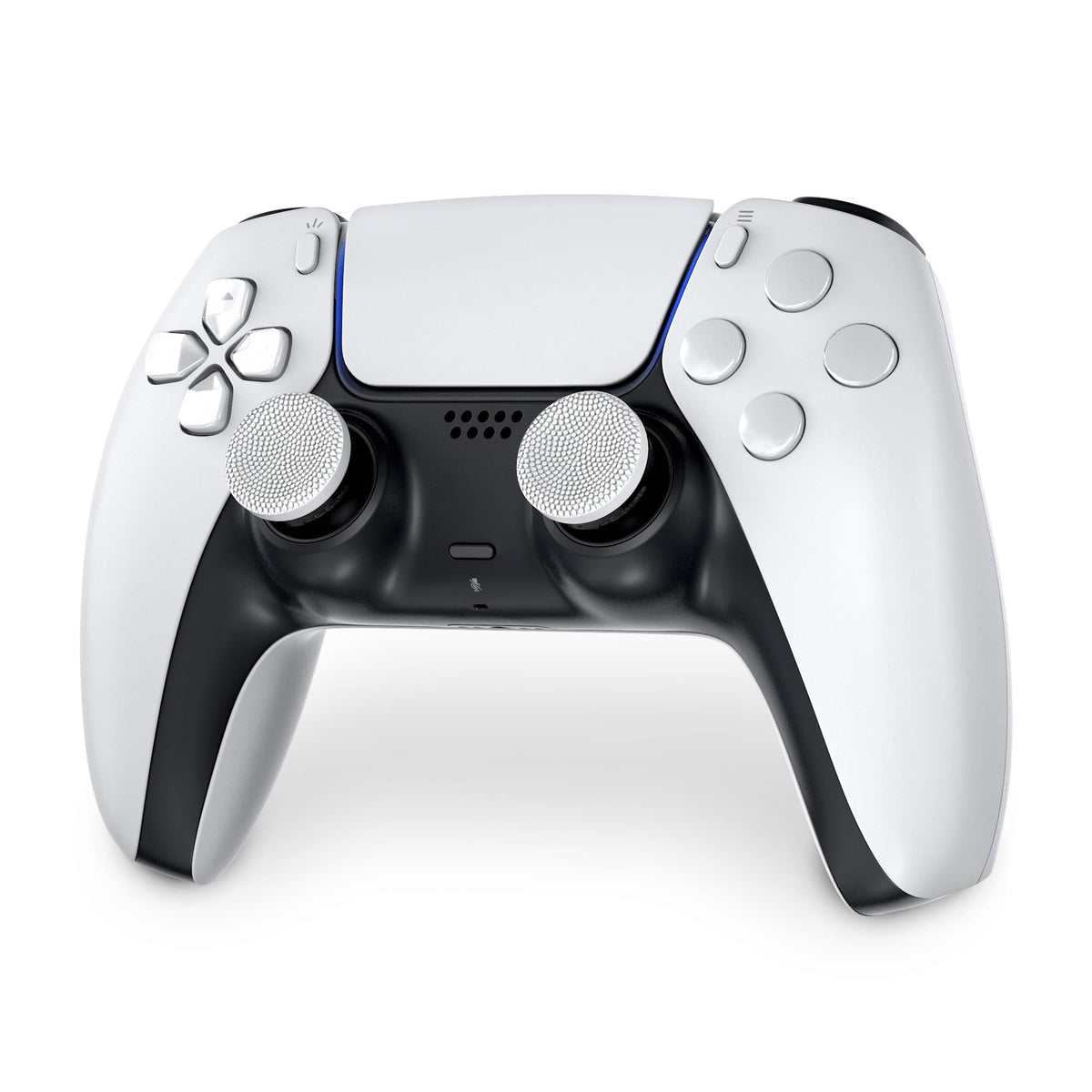 KontrolFreek Clutch for PlayStation 5 (PS5) and PlayStation 4 (PS4) Controller | Performance Thumbsticks | 2 Low-Rise Concave | Black & White