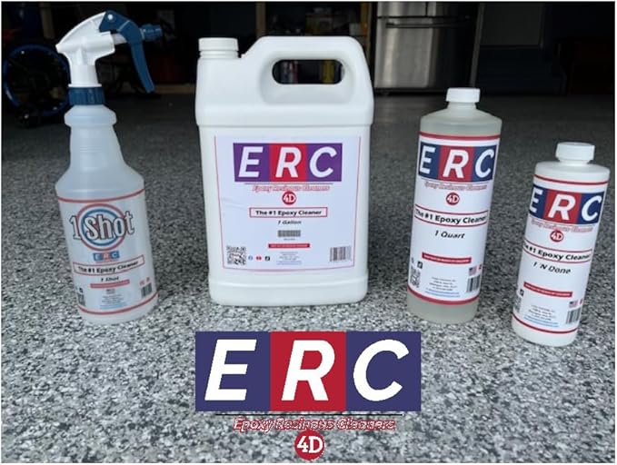 #1 Epoxy Cleaner – 1 N' Done 16 oz Concentrate | Makes 2.5+ Gallons | Removes Tire Marks, Oil & Grime | No Haze or Sticky Residue | For Epoxy Floors & Sealed Concrete