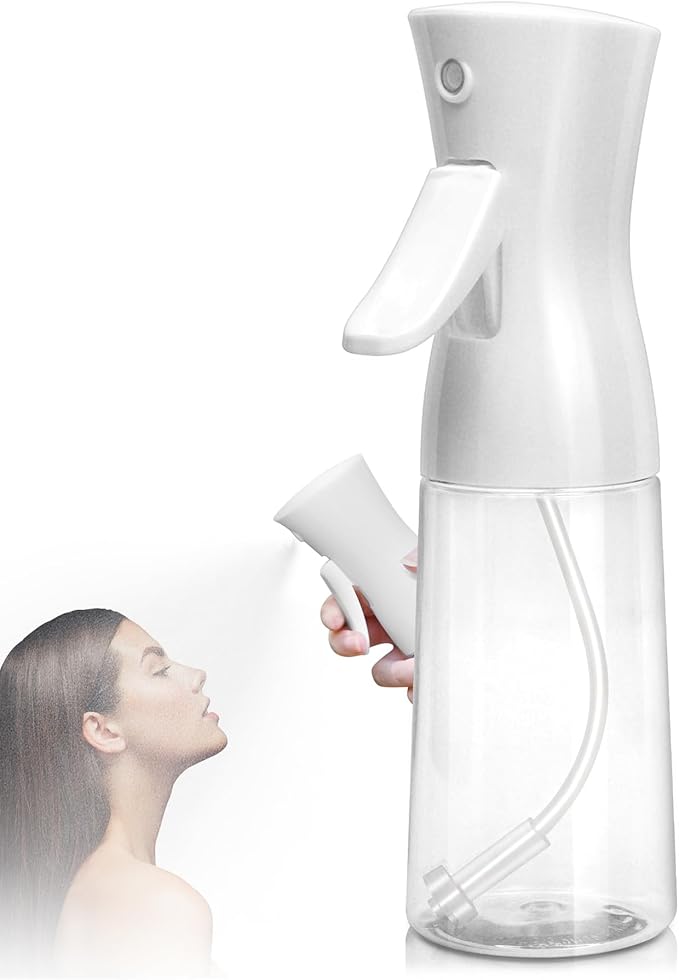 Continuous Spray Bottle,Hair Spray Bottle,Plants Water Spray Mist Bottle,Ultra-Fine Spray Bottle for Hair,Skincare, Plant Care, Pet Grooming, Cleaning(White)