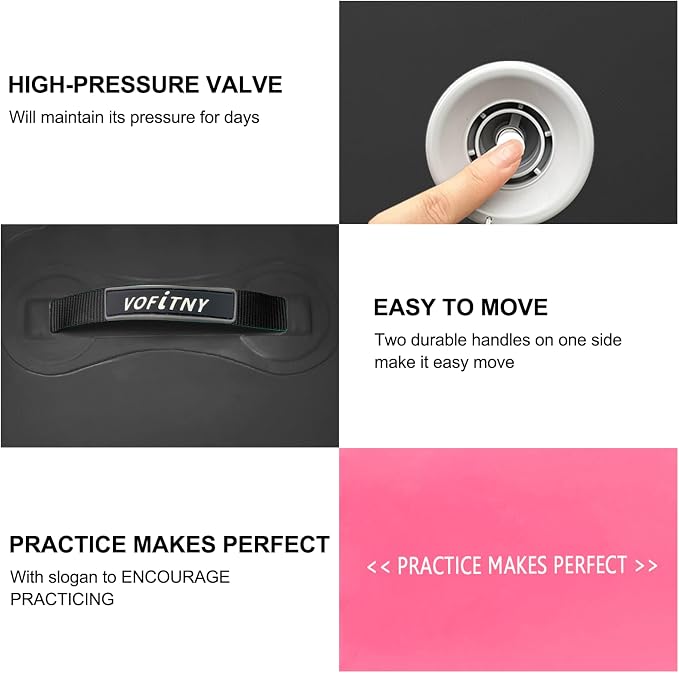 VOFiTNY Inflatable Gymnastics Air mat Tumbling Track with Air Barrel Octagon Mat with Pump for Home/Gym