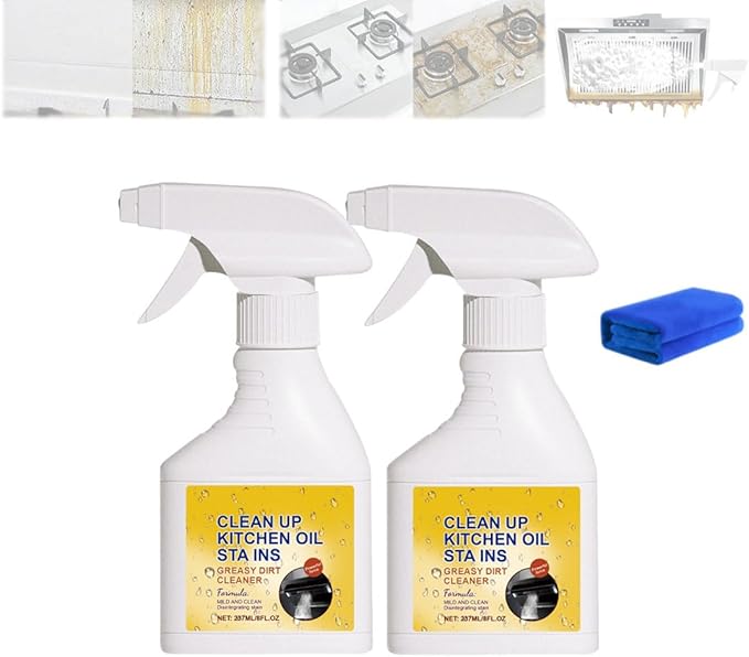 Heavy Duty Kitchen All-Purpose oil stains Cleaner Degreaser spray,Kitchen All-Purpose Cleaner Removes Stains on Microwave,Oven,Stove Top