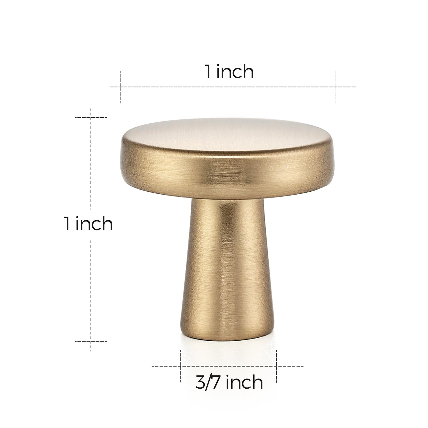 Ravinte 10 Pack Champagne Bronze Cabinet Knobs Mini Round Knobs Single Hole Solid Drawer Pulls for Dresser Drawers -1 Inch Diameter