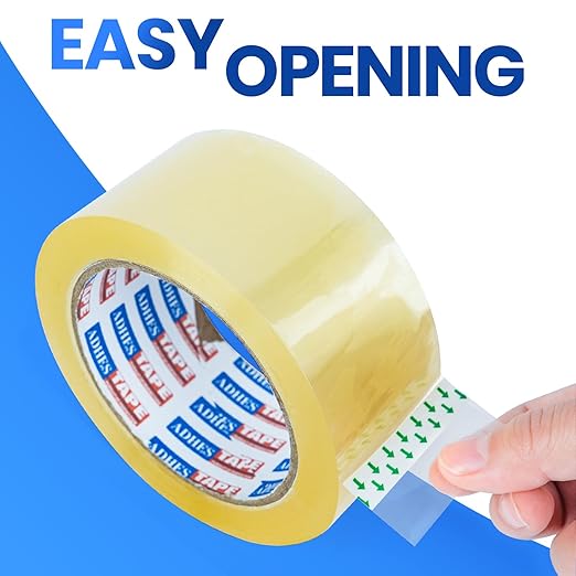 ADHES 36 Rolls Packing Tape with Dispenser Gun, 2.7 Mil Clear Shipping Tape Packaging Tape for Moving, Shipping and Packing, 1.88 Inch x 60 Yards