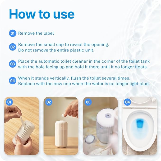 Fresh & Fresh Automatic Toilet Bowl Cleaners - 5 Bottles(UPTO 2500 FLUSHES/Bottle), Commercial and Residential Cleaner 3-4 MONTH Lasting Toilet Bowl Cleaner Bottle