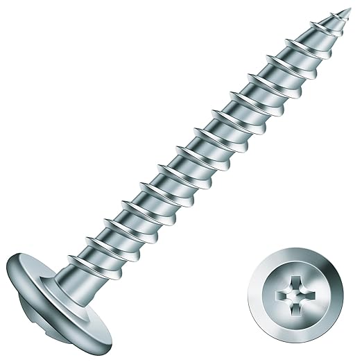 #8 x 1-1/4" Wood Screw 100Pcs Alloy Steel Standard Thread Truss Head Fast Self Tapping by SG TZH