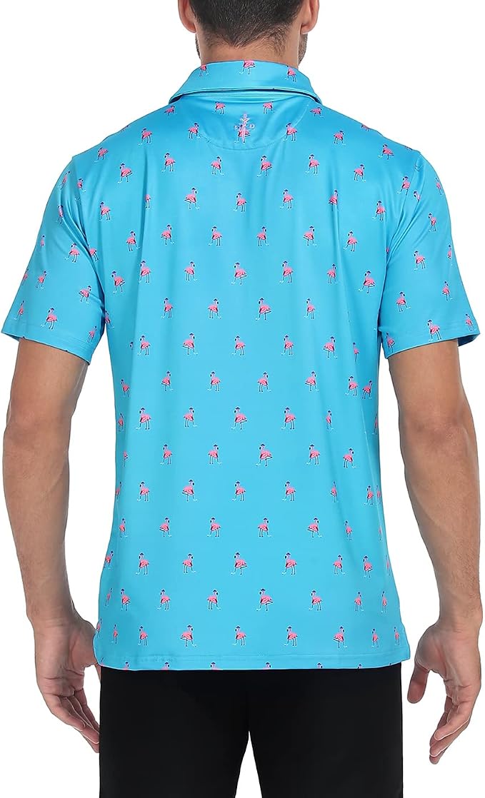 LRD Golf Shirts for Men UPF 50 Moisture Wicking Short Sleeve Polo Shirt