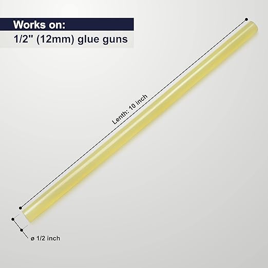 ASA Full Size Hot Glue Sticks for Glue Gun - 7/16" x 10" | High-Strength Hot Gun Sticks Adhesive for Corrugated Materials | Industrial Grade for Packaging & Woodworking | Pack of 472