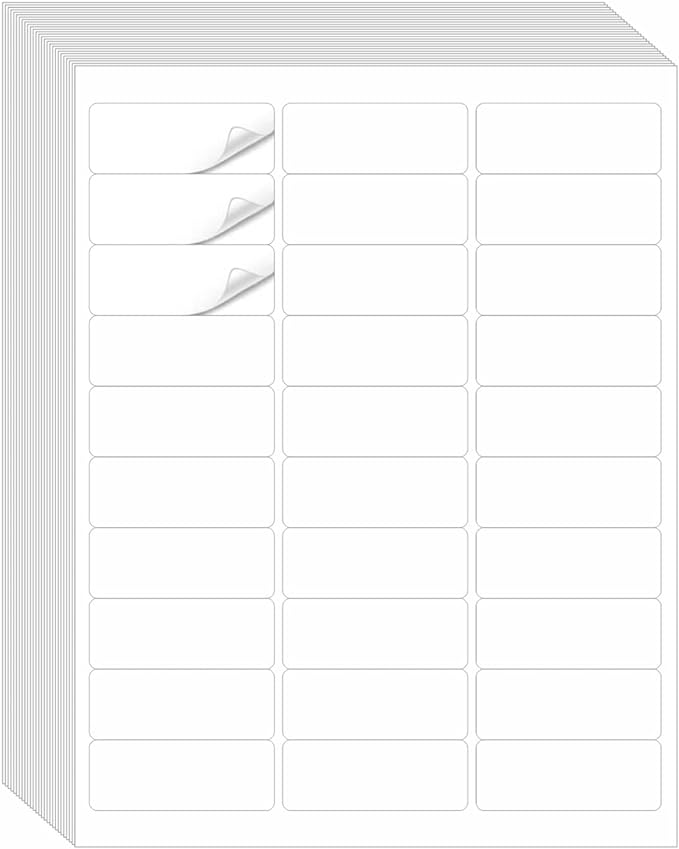 Address Labels, JIQEZNL Premium 1" x 2-5/8" Mailing Labels for Envelopes, 1800 Address Label Sticker Paper for Laser/Ink Jet Printer, White Blank Printable Sticker Labels 30 Per Sheet 8.5"×11"