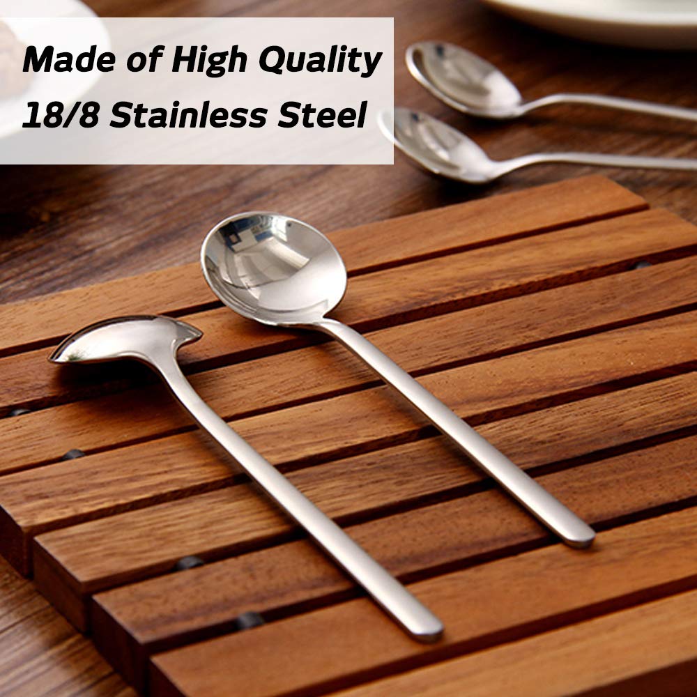 Pack of 8, Stainless Steel Espresso Spoons, findTop Mini Teaspoons Set for Coffee British Tea Dessert Cake Ice Cream Cappuccino, 5.3 Inch