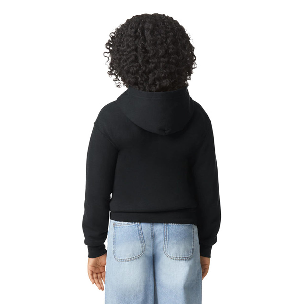 Gildan Youth Full Zip Hoodie Sweatshirt, Style G18600B, Black, X-Large