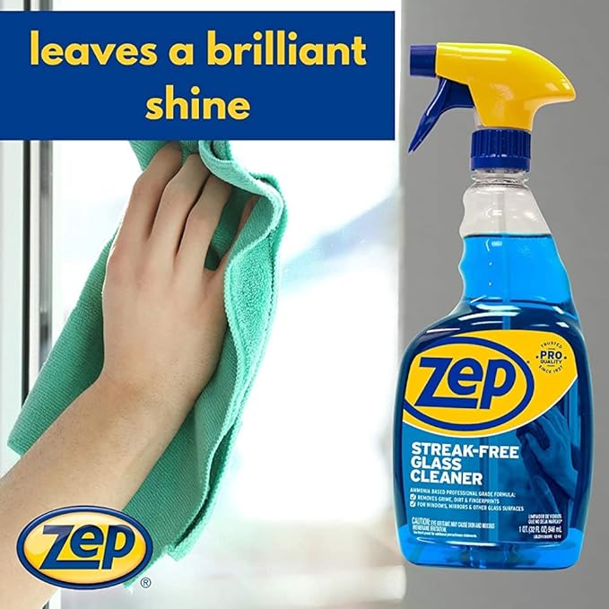 Zep Streak-Free Glass Cleaner 32 oz ZU112032 , Blue