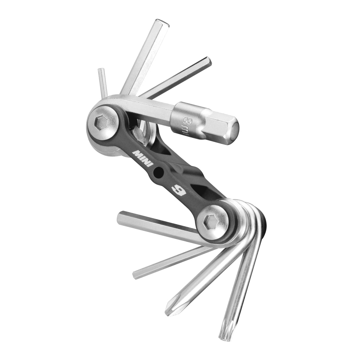 Topeak The Mini 9-Function Bicycle Tool - TT2409 , Black/Silver, L x W x H ﻿﻿﻿﻿6.6 x 3.1 x 2cm / 2.6” x 1.2” x 0.8”