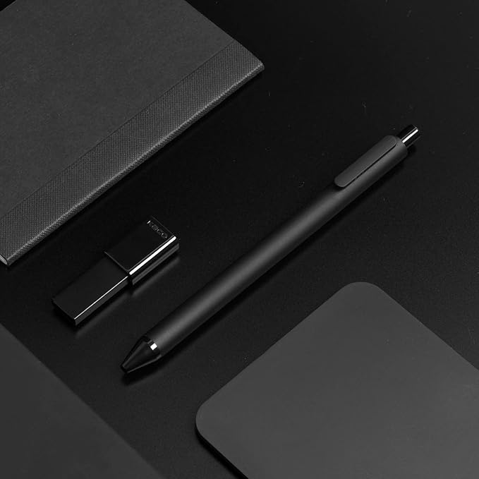 Kaco PURE Black Gel Pens, 20 Pieces 0.5 mm Fine Point Aesthetic Pens Quick Drying Smooth Writing Stationery Office Supplies (20 Black Ink)