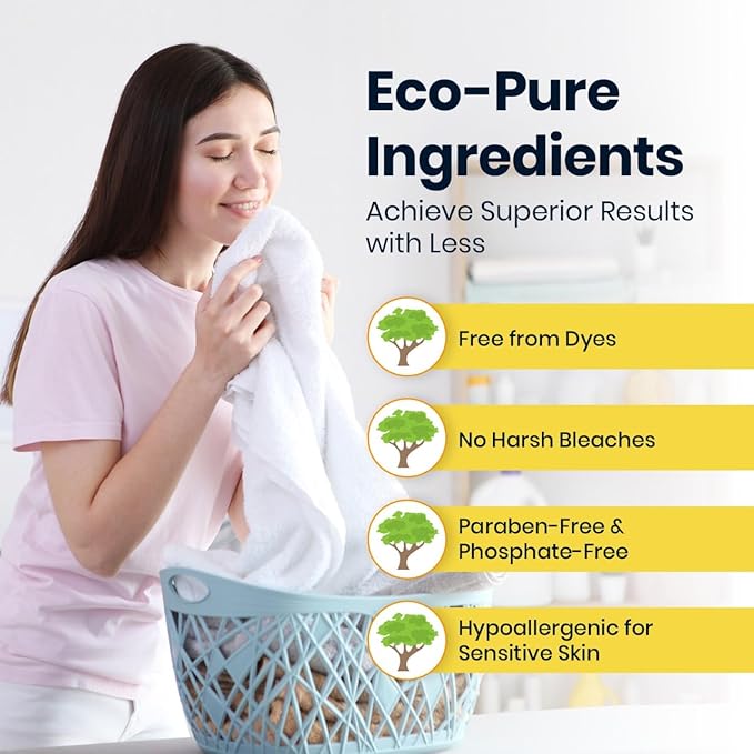 Eco-Friendly Laundry Detergent Sheets – 100 Loads (50 Sheets) Fresh Scent – Concentrated, Quick-Dissolve, Travel-Friendly & Hypoallergenic – No Phosphate, Bleach or Dyes
